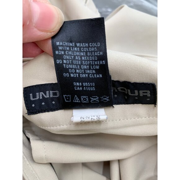 Under Armour Mens Drive Pants 36 Chino Cream Golf Pants  (Inseam 31 Hemmed) - Picture 14 of 16